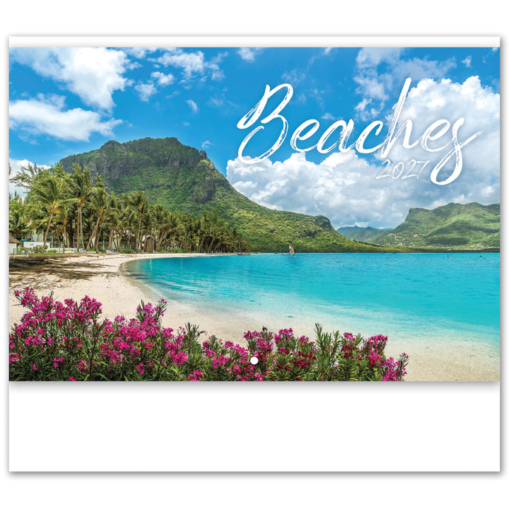 Full Color Beaches Spiral Wall Calendar