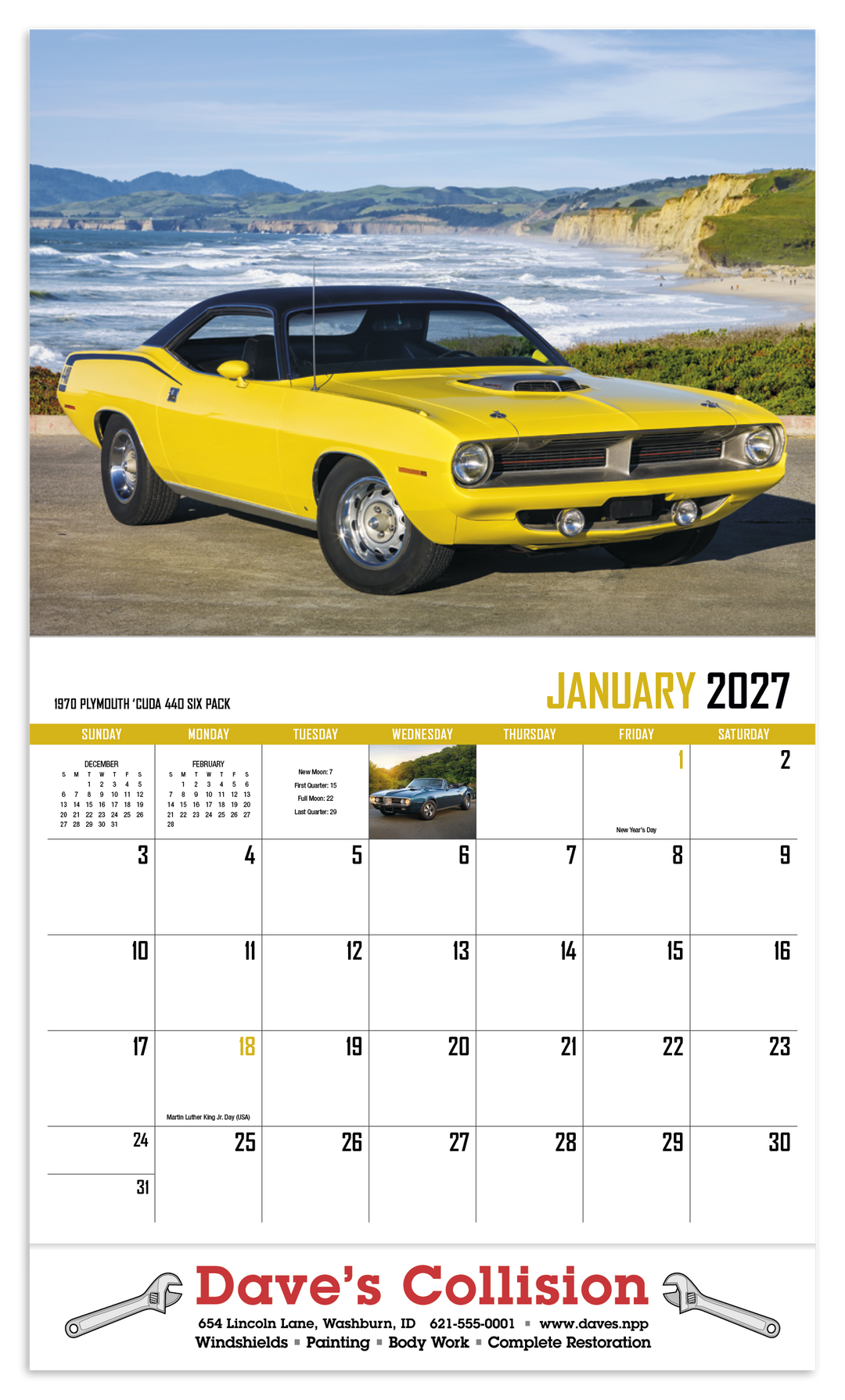 HotLine® Products Street Thunder Appointment Calendar - Stapled