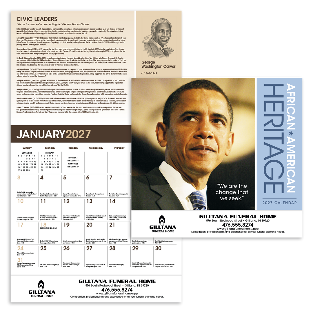 Triumph® Calendars African-American Heritage Barack Obama Calendar