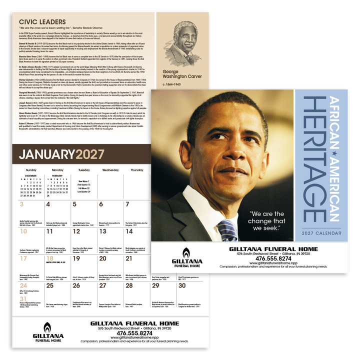 Triumph® Calendars African-American Heritage Barack Obama Calendar