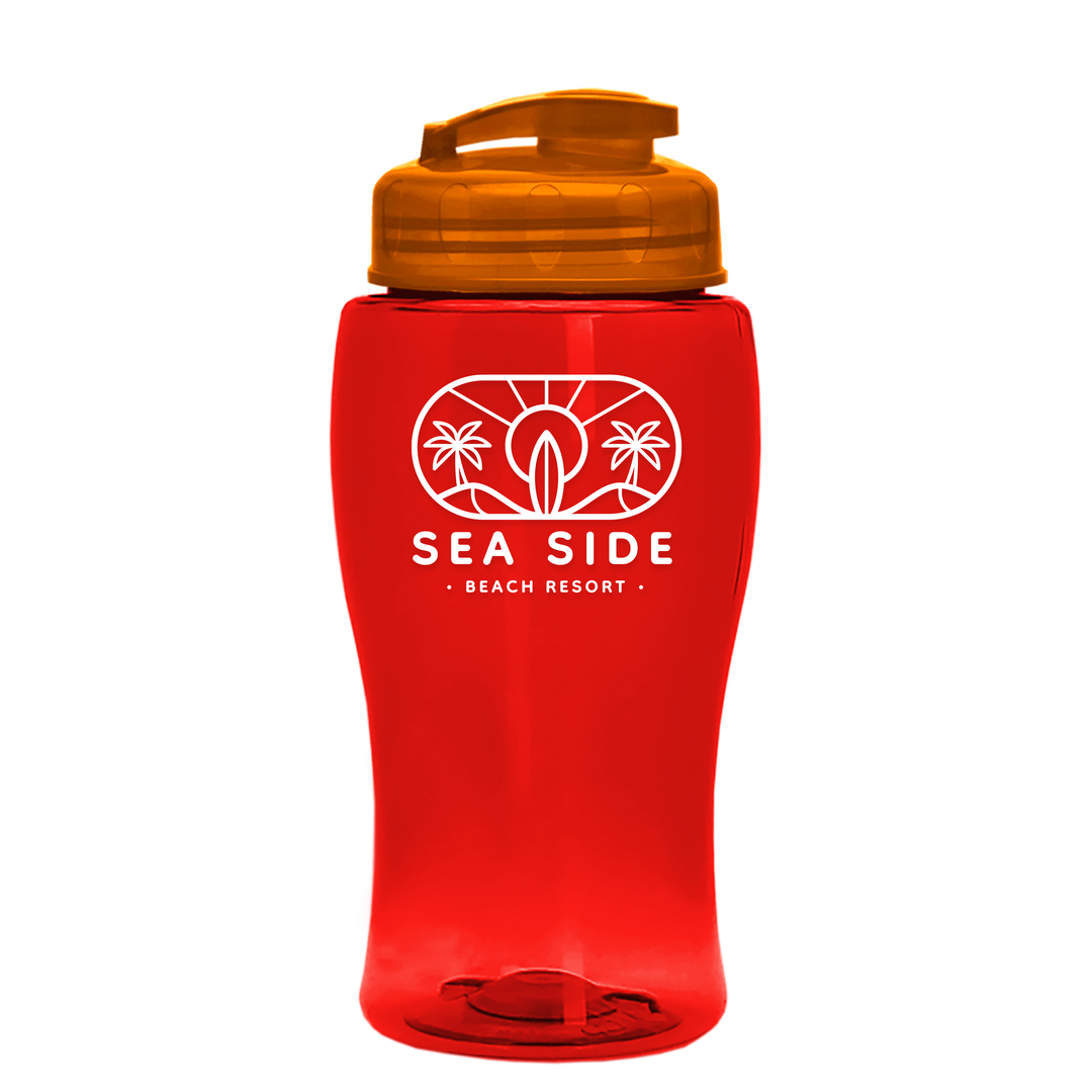 Poly-Pure Jr. - 18 oz. Transparent Bottle with USA Flip