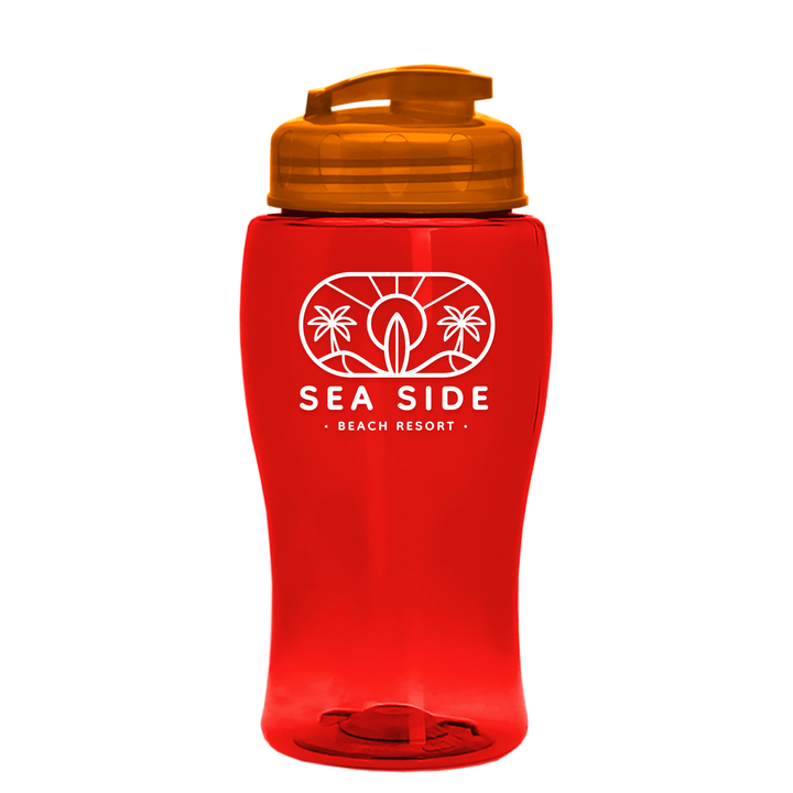 Poly-Pure Jr. - 18 oz. Transparent Bottle with USA Flip