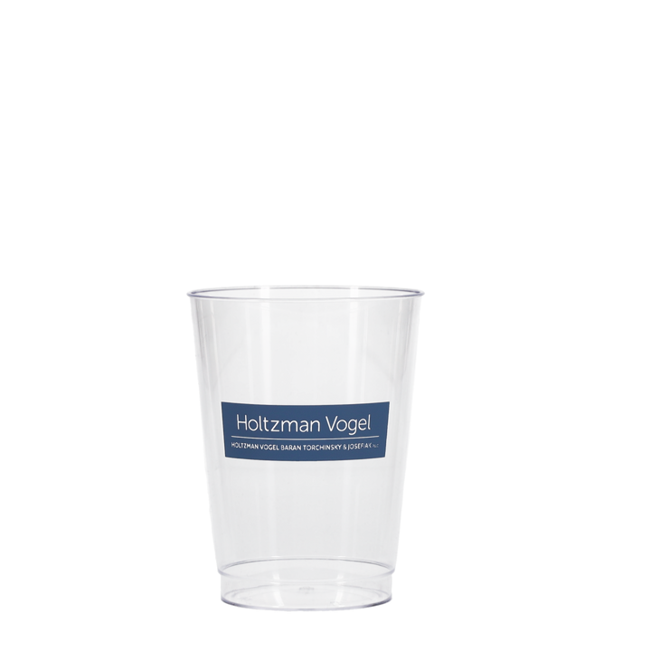10 oz Hard Plastic Smooth Cup Clear Tradition Print