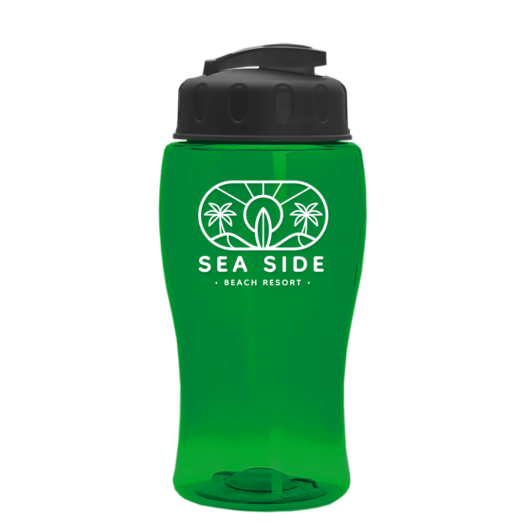 Poly-Pure Jr. - 18 oz. Transparent Bottle with USA Flip