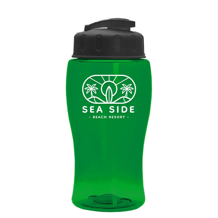 Poly-Pure Jr. - 18 oz. Transparent Bottle with USA Flip