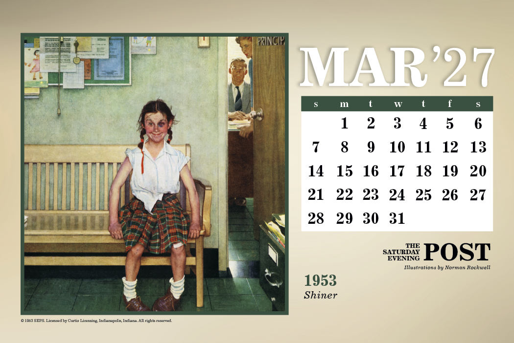 Triumph® Calendars The Saturday Evening Post Large Desk Calendar