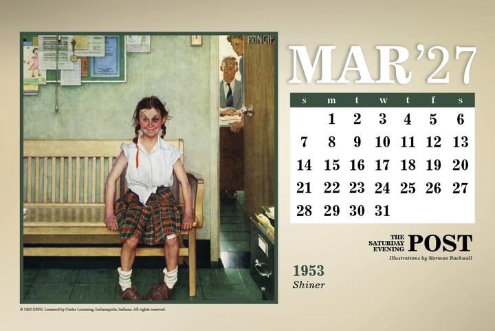 Triumph® Calendars The Saturday Evening Post Large Desk Calendar