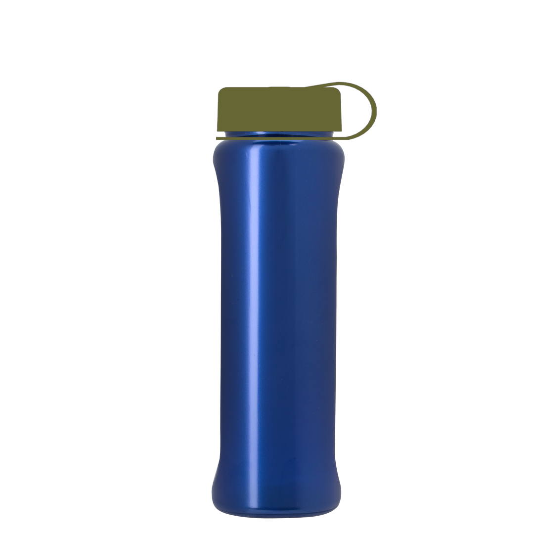 Boss Embossed RPET Bottle with Tethered Lid - 26 oz.