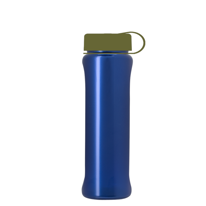 Boss Embossed RPET Bottle with Tethered Lid - 26 oz.