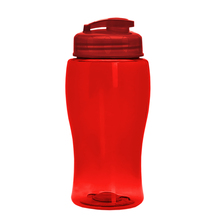 Poly-Pure Jr. - 18 oz. Transparent Bottle with USA Flip