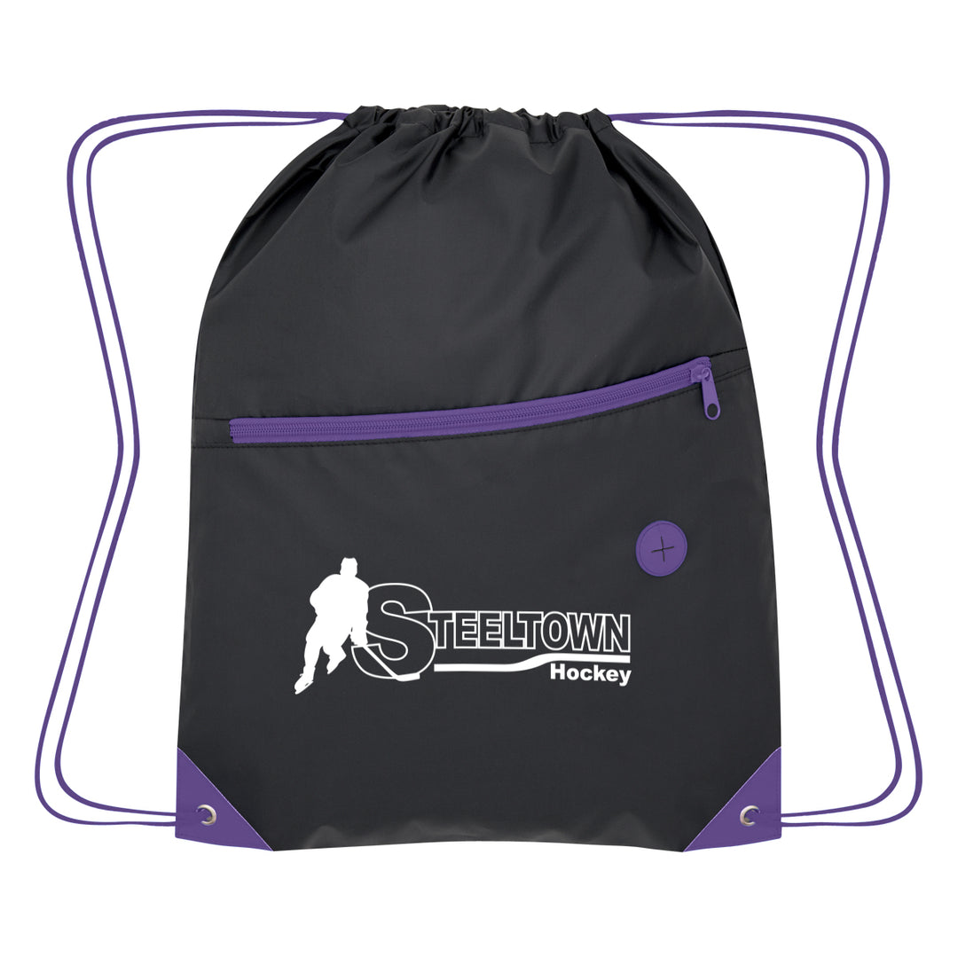 Color Pop Recycled Drawstring Bag