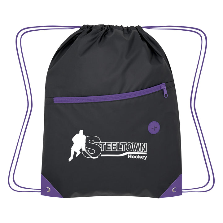 Color Pop Recycled Drawstring Bag
