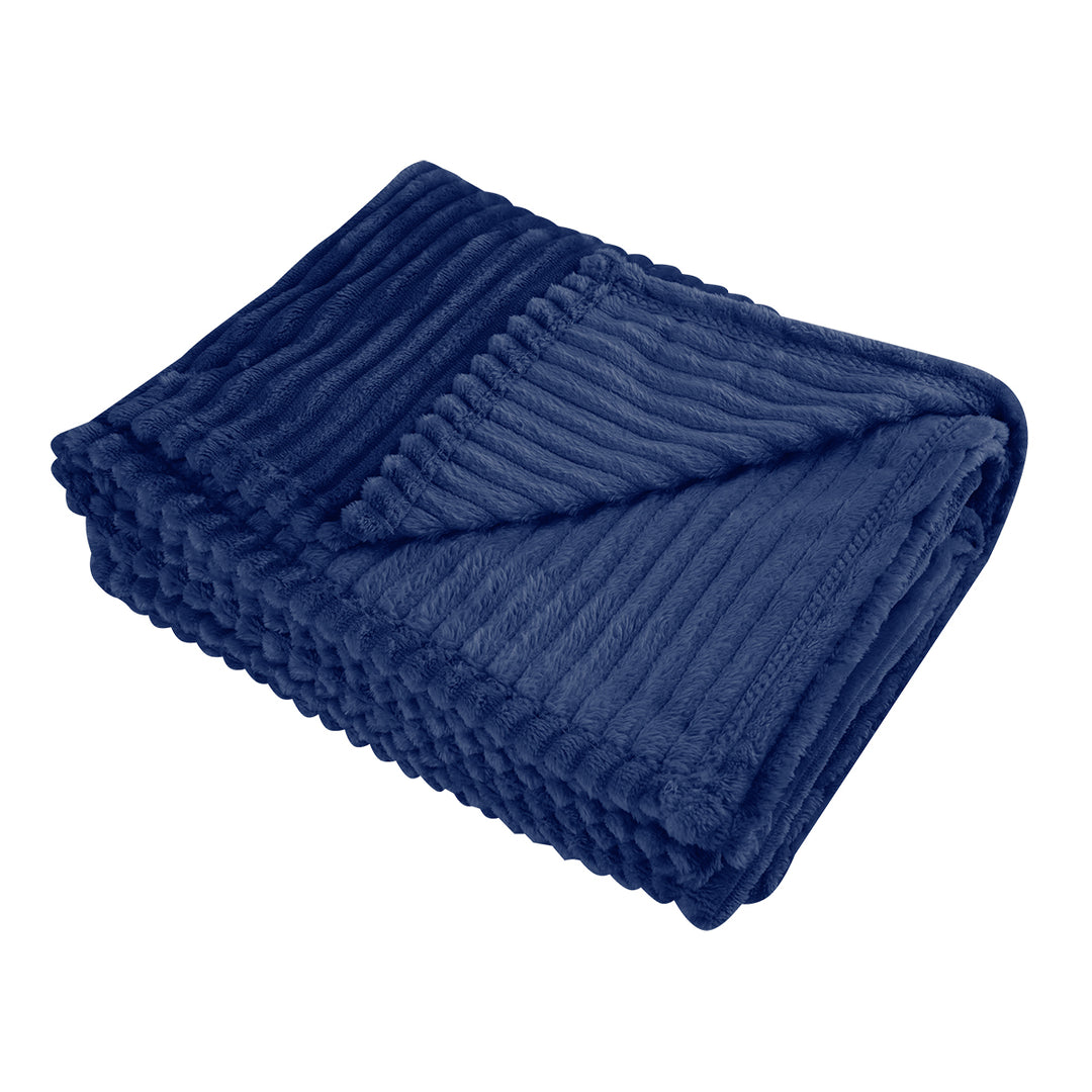 Raleigh Recycled Ribbed Flannel Blanket