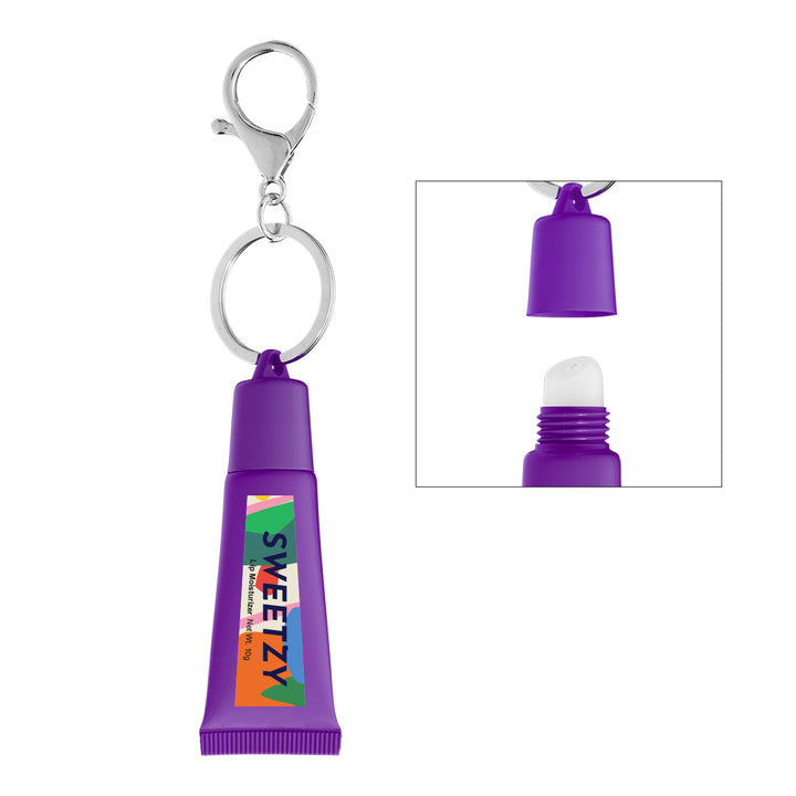 Squeeze Tube Lip Moisturizer with Key Ring