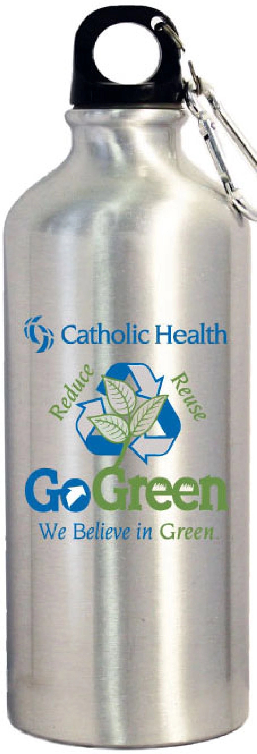 22 Oz. Aluminum Water Bottle w/Carabiner