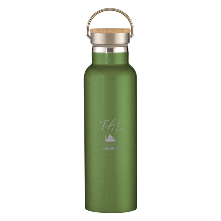21 Oz. Tipton Recycled Stainless Steel Bottle With Bamboo Lid