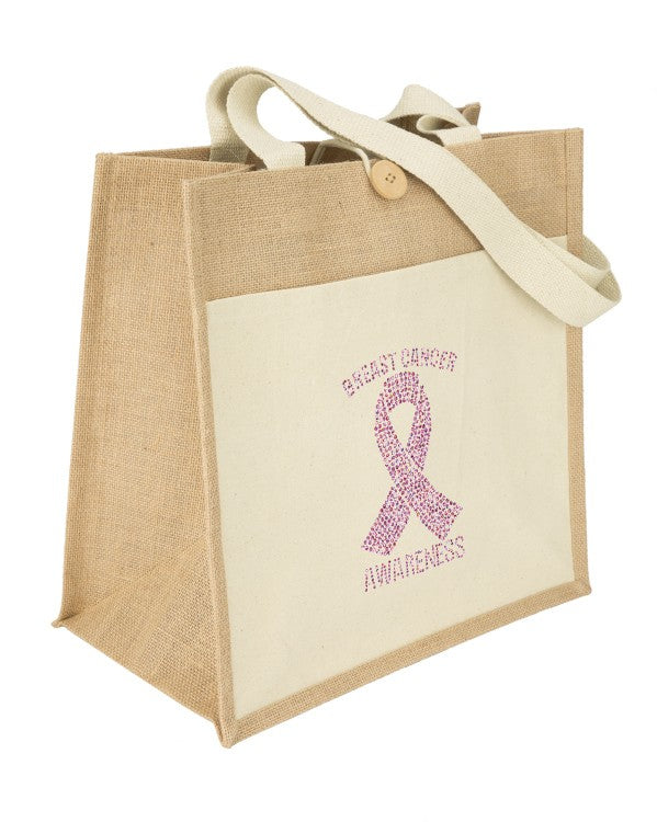 Izzy™- Jute Tote - Sparkle