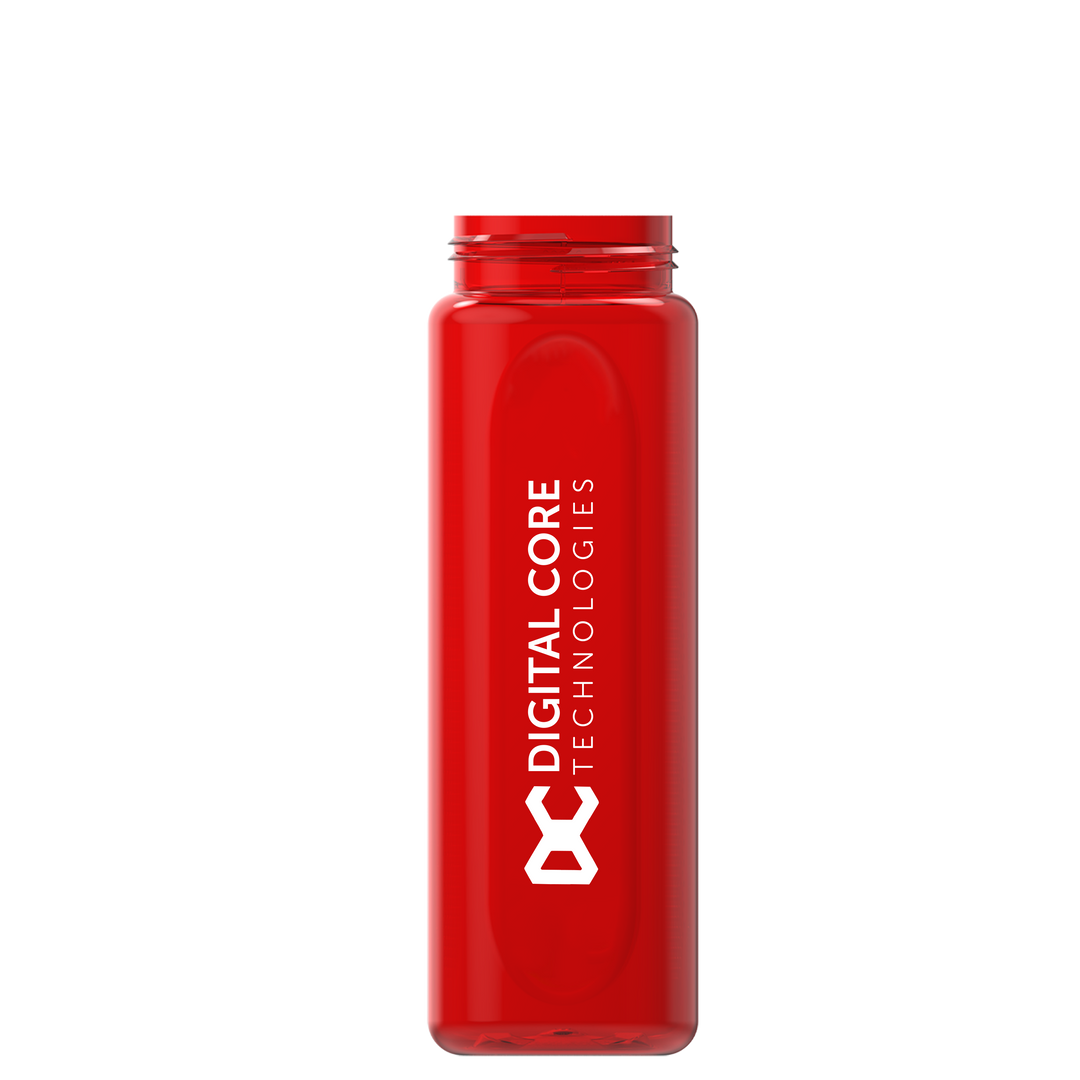 Garyline® Boss Embossed RPET Bottle with Flip-Straw, Swivel Handle Lid - 26 oz.