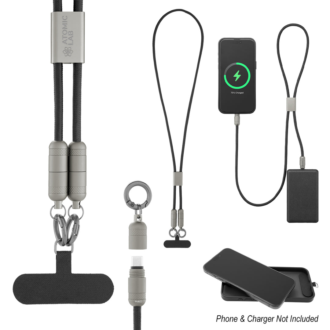 60W Charging Cable Lanyard with Phone Tether