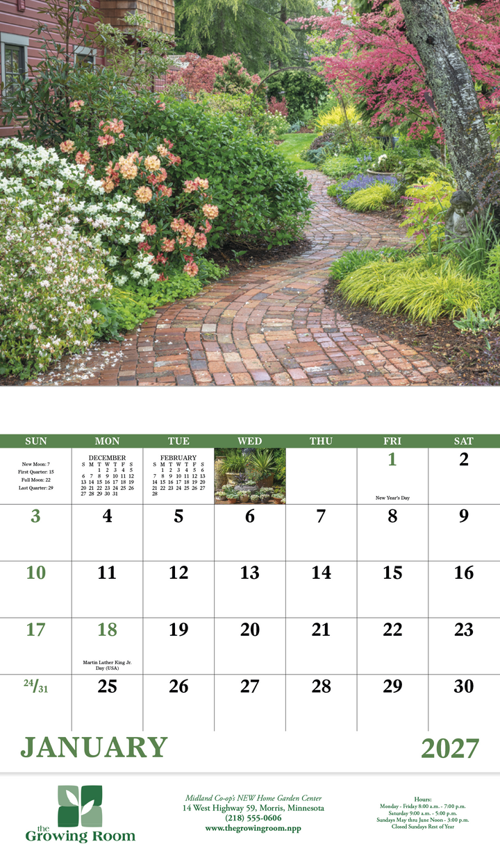 Good Value™ Garden Walk - Stapled Calendar