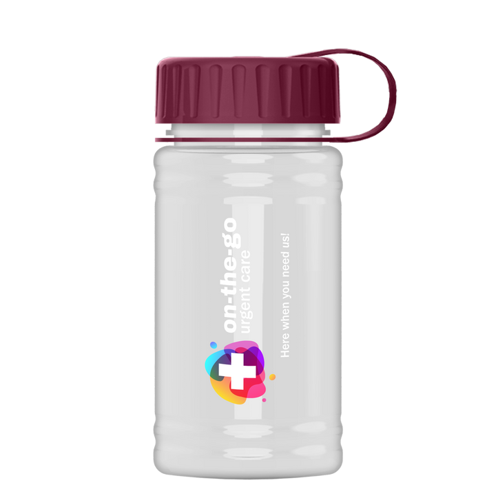 Mini RPET Bottle with Tethered Lid - 16 oz.