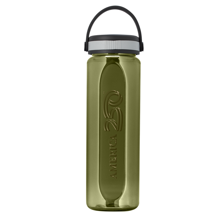 Boss Embossed RPET Bottle with Grip Lid - 26 oz.
