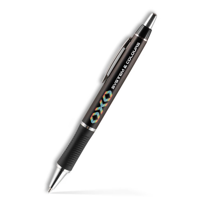 Barton Click Pen - Silver Accents