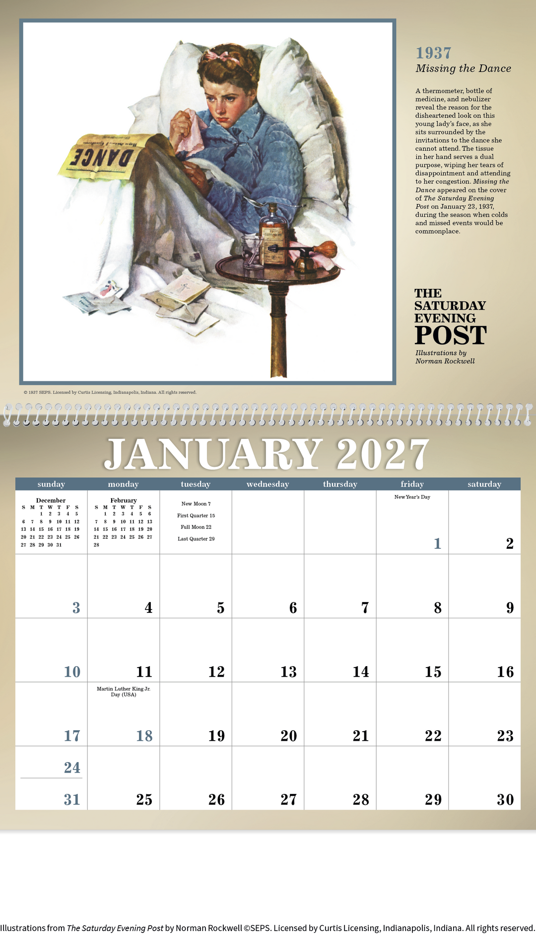 Triumph® Calendars The Saturday Evening Post Illustrations by Norman Rockwell Calendar