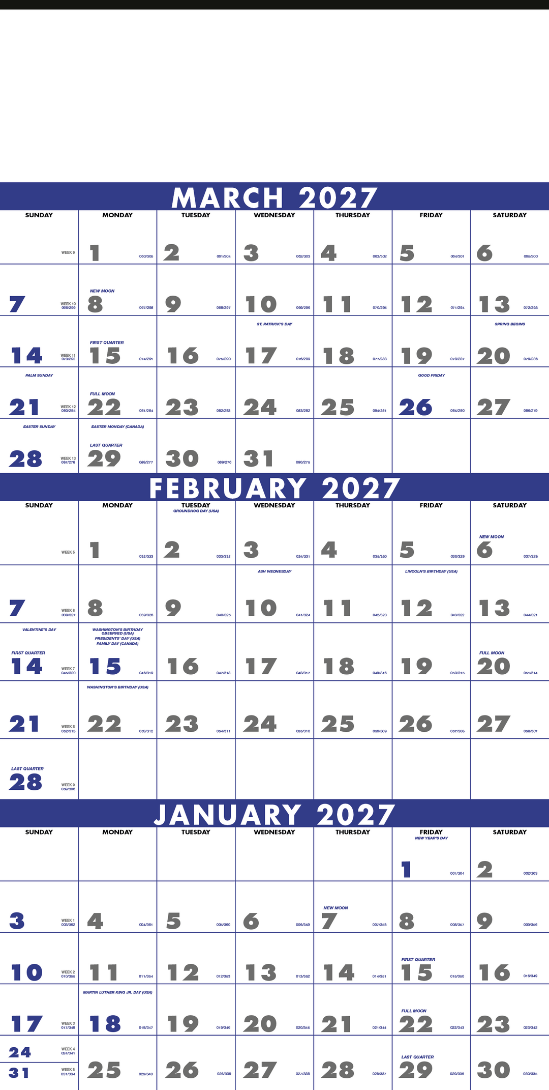 Triumph® Calendars 3-Month Planner (4-Sheet)