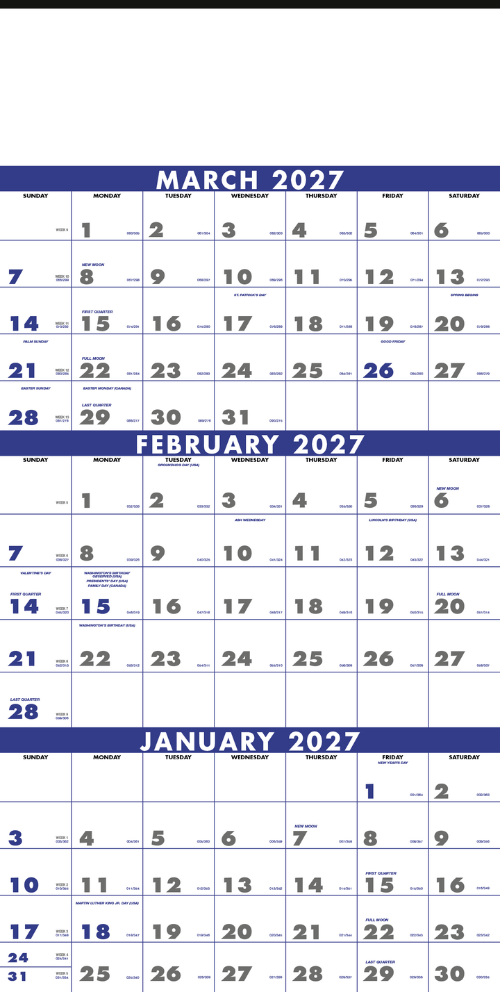 Triumph® Calendars 3-Month Planner (4-Sheet)