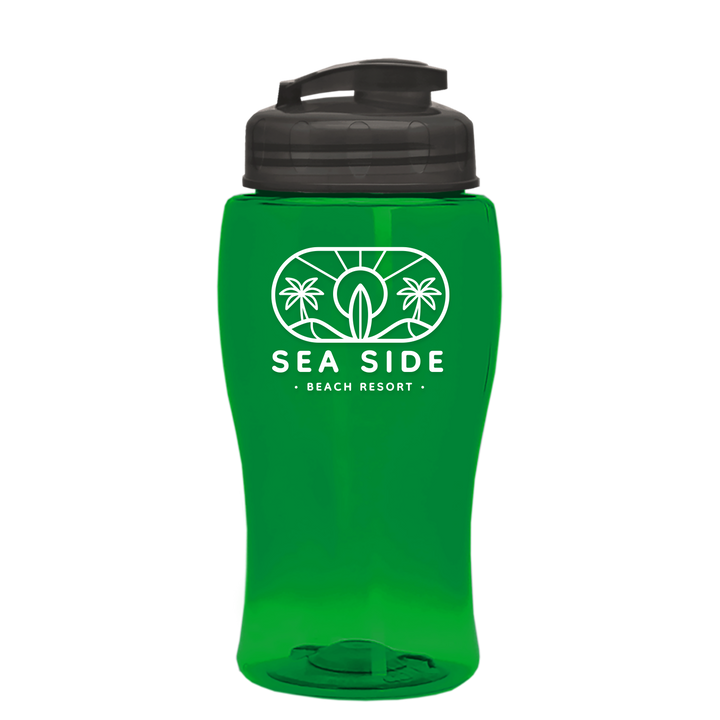 Poly-Pure Jr. - 18 oz. Transparent Bottle with USA Flip