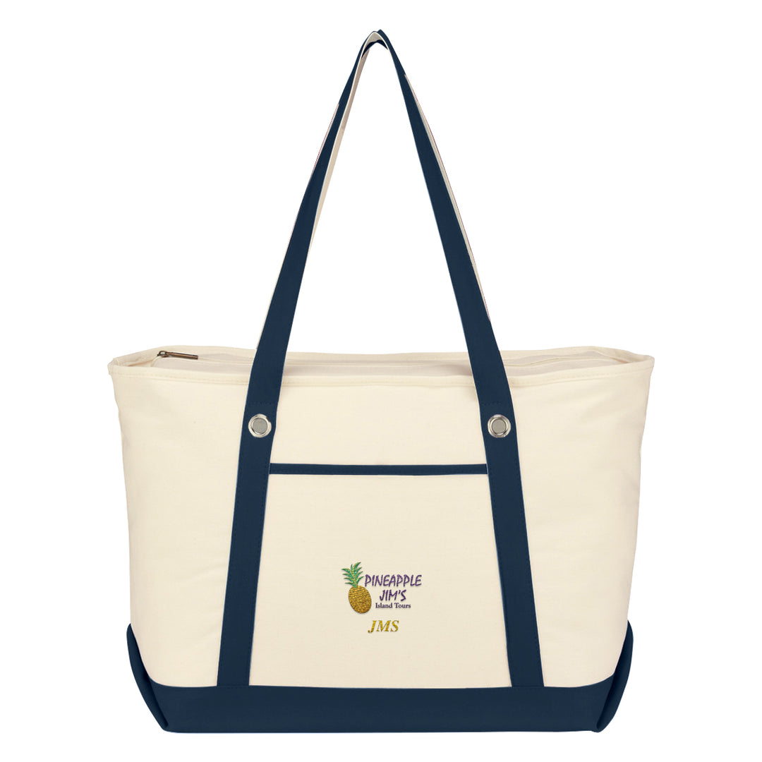 Large 12 Oz. Cotton Canvas Sailing Tote Bag