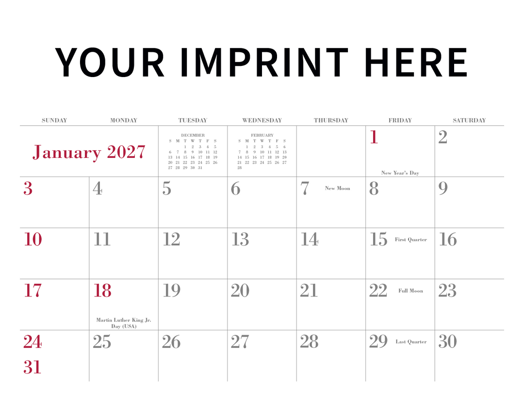 Triumph® Calendars Small Quantity Custom - Spiral Calendar