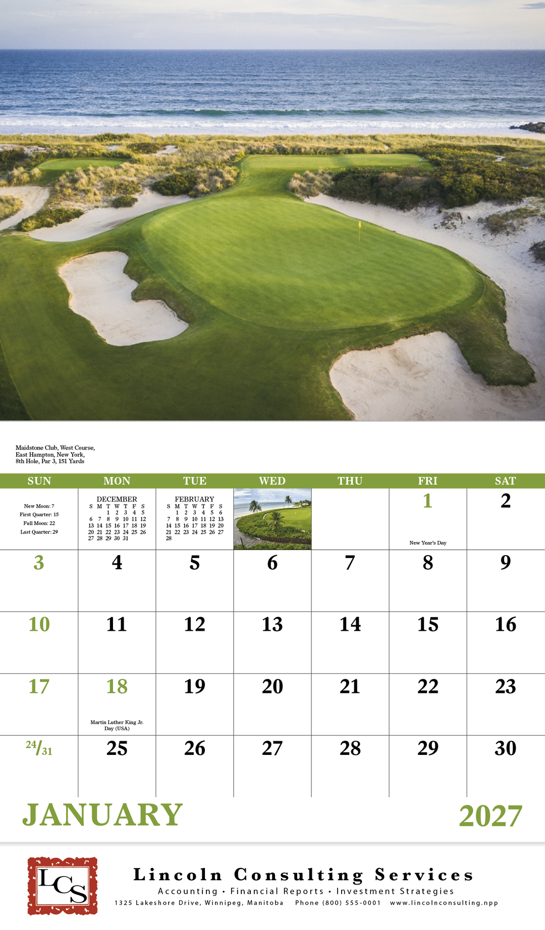 Good Value™ Fairways & Greens - Stapled Calendar
