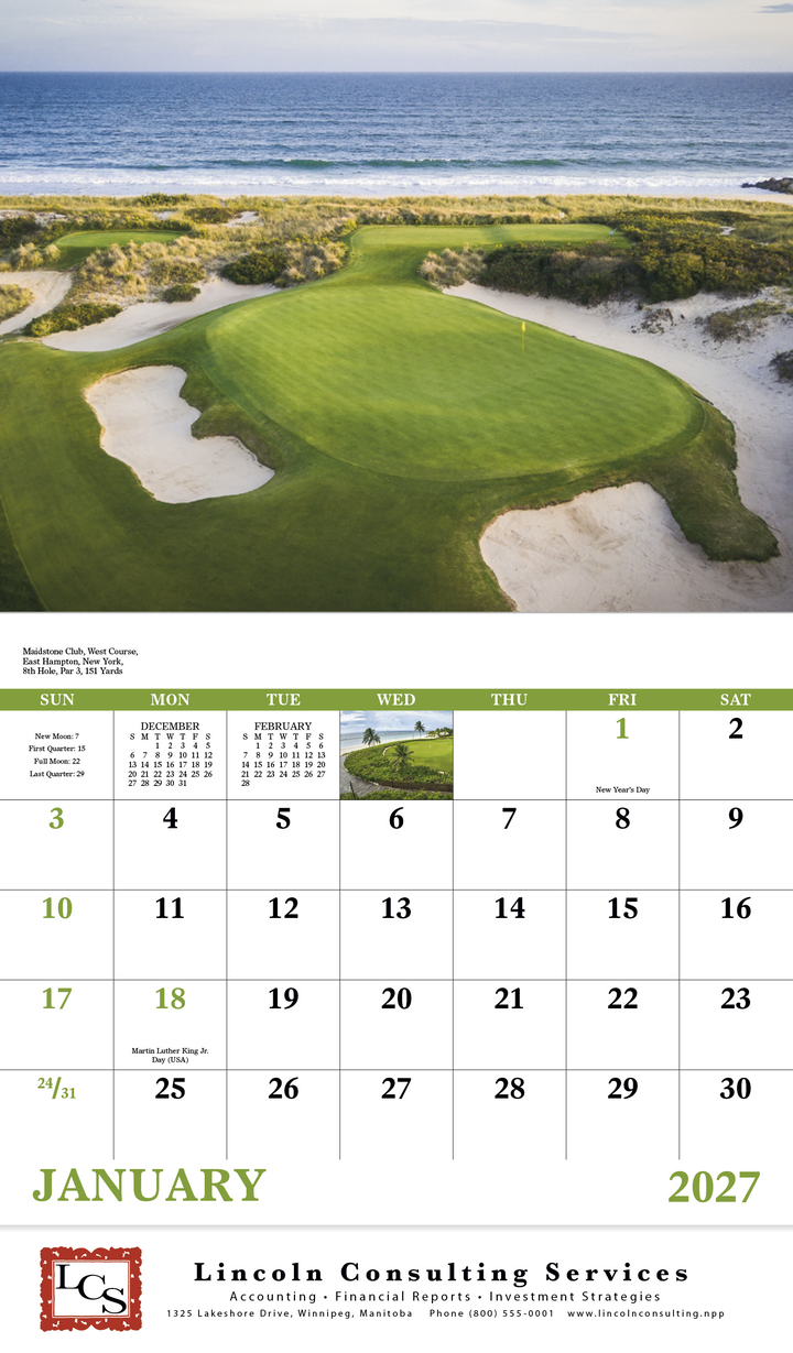 Good Value™ Fairways & Greens - Stapled Calendar