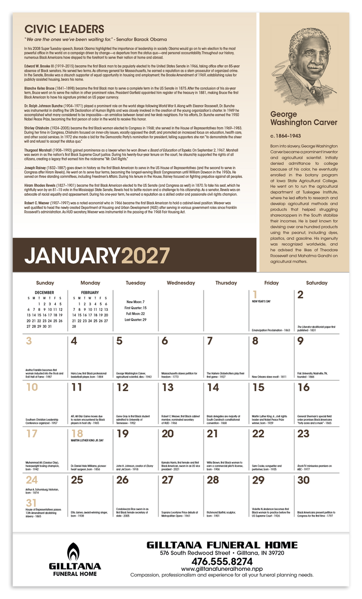 Triumph® Calendars African-American Heritage Barack Obama Calendar