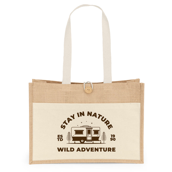 Riley™- Jute Tote - Screen Print