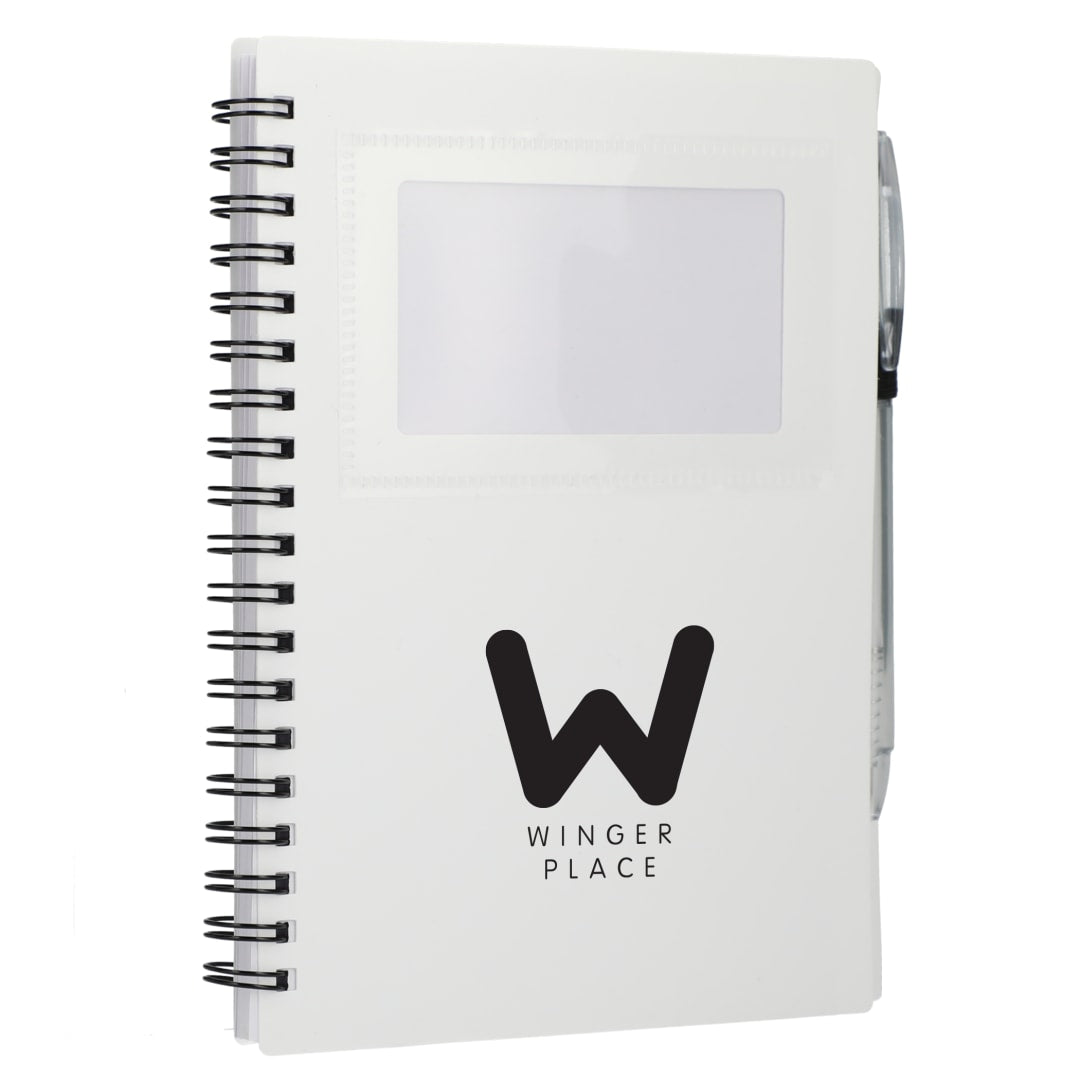 FSC® Recycled 5" x 7" Star Spiral Notebook with Pe