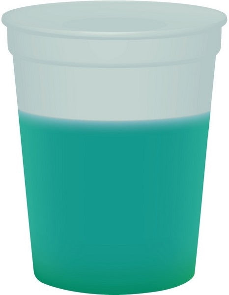16 oz. Smooth Mood Stadium Cup (Natural To Color) - Silkscreen