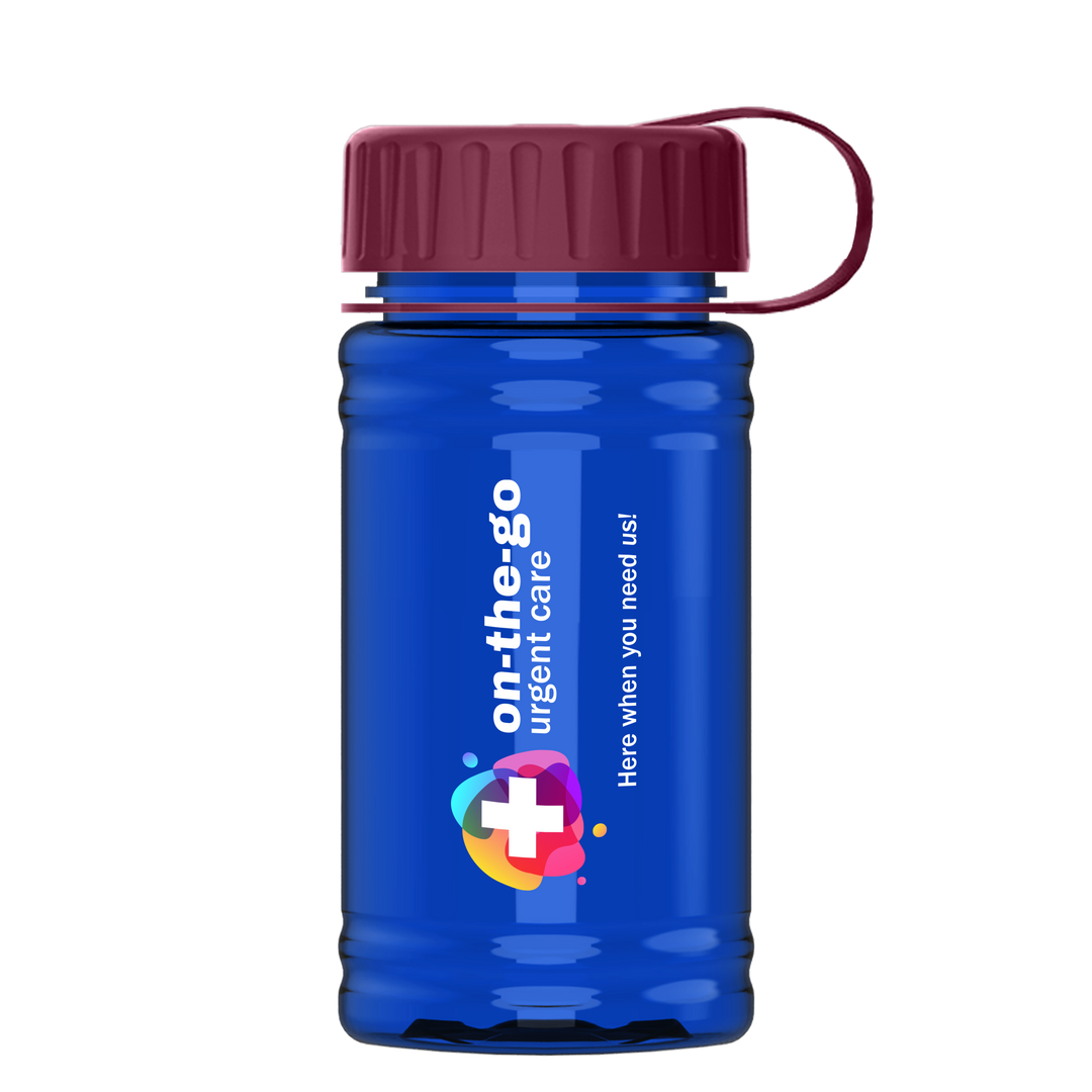 Mini RPET Bottle with Tethered Lid - 16 oz.