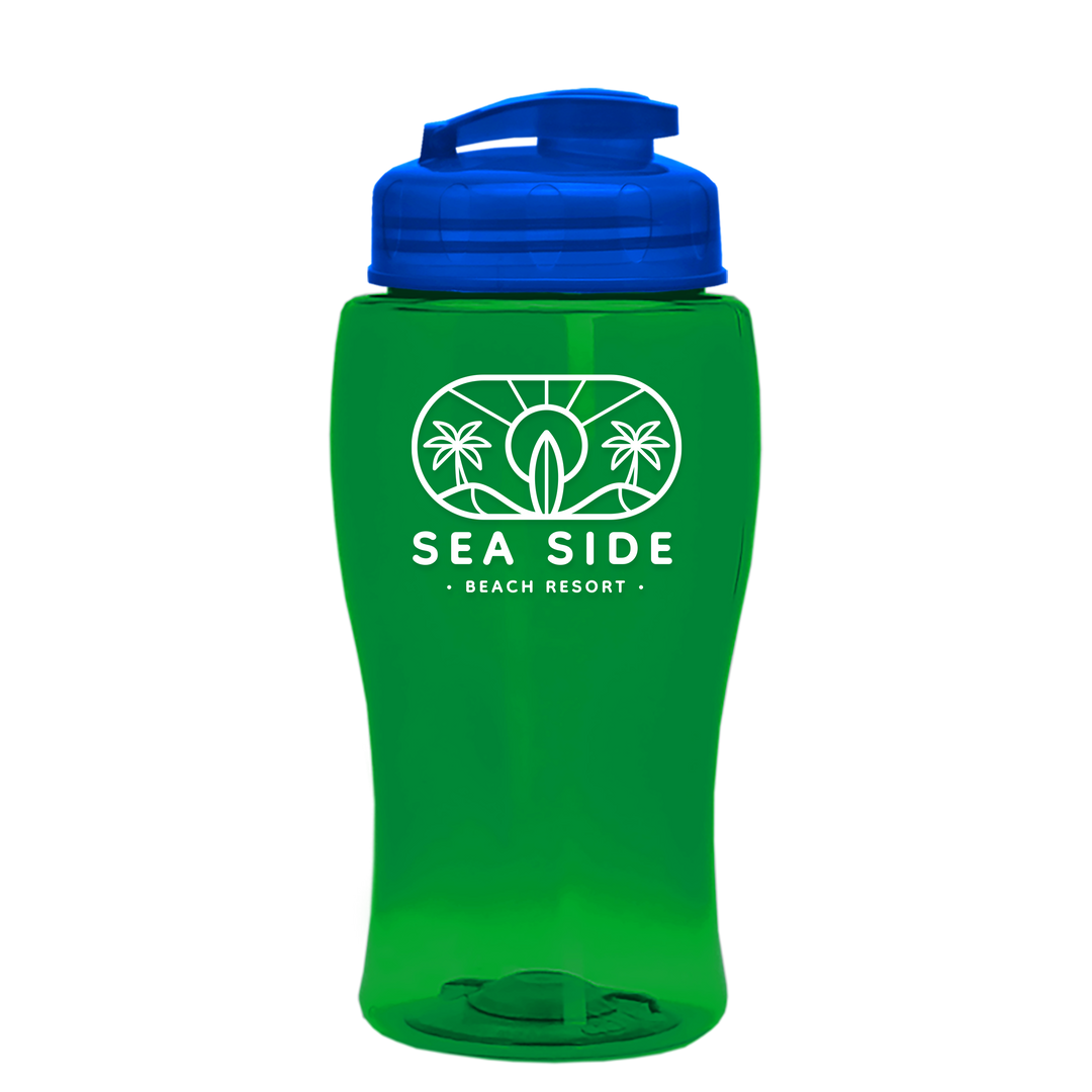 Poly-Pure Jr. - 18 oz. Transparent Bottle with USA Flip