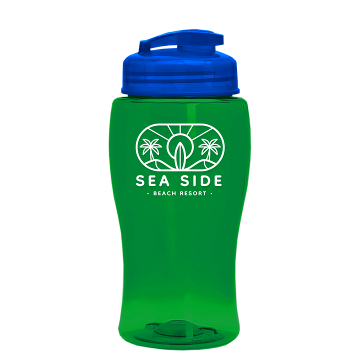 Poly-Pure Jr. - 18 oz. Transparent Bottle with USA Flip
