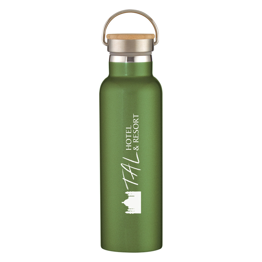 21 Oz. Tipton Recycled Stainless Steel Bottle With Bamboo Lid
