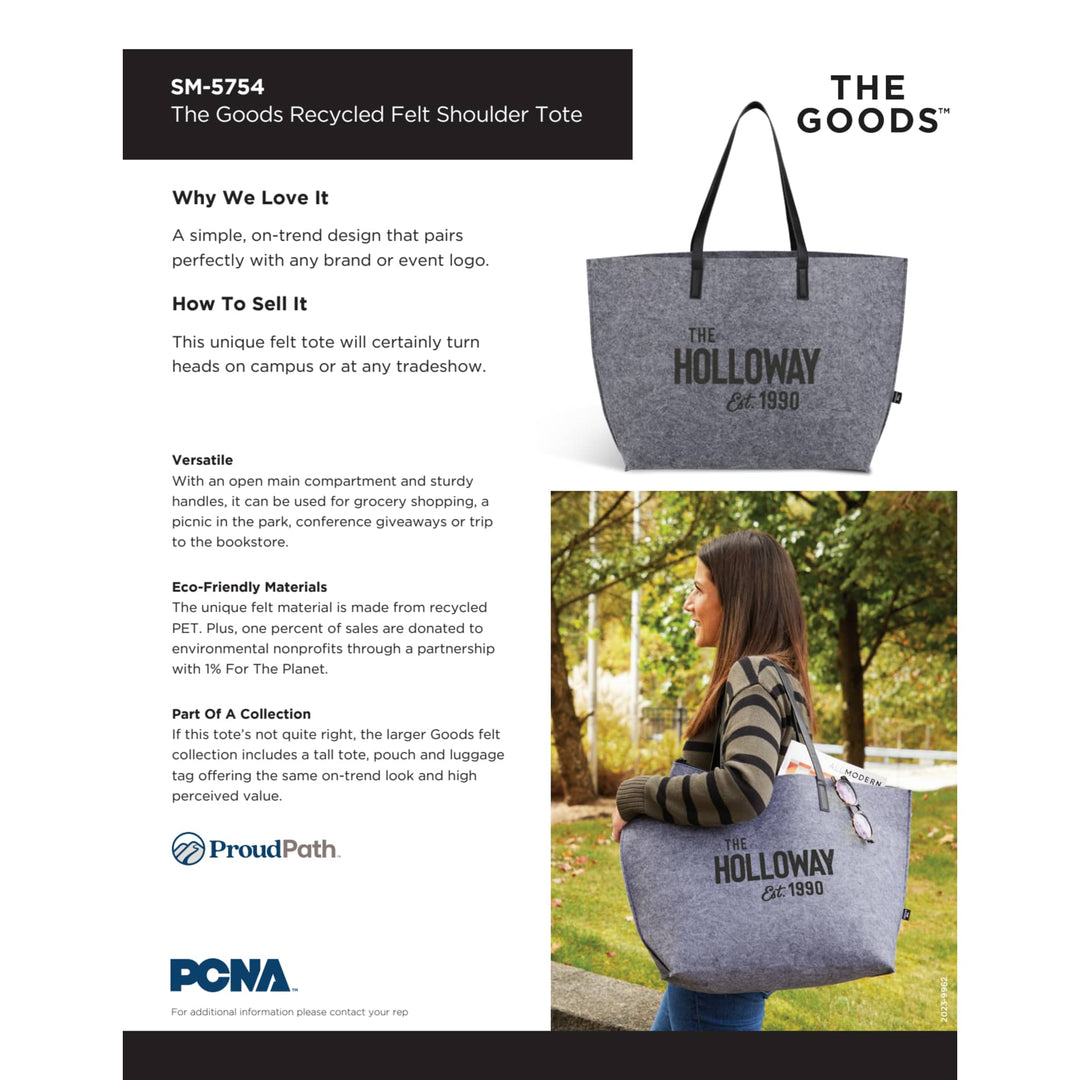 THE GOODS™ Recycled Felt Shoulder Tote