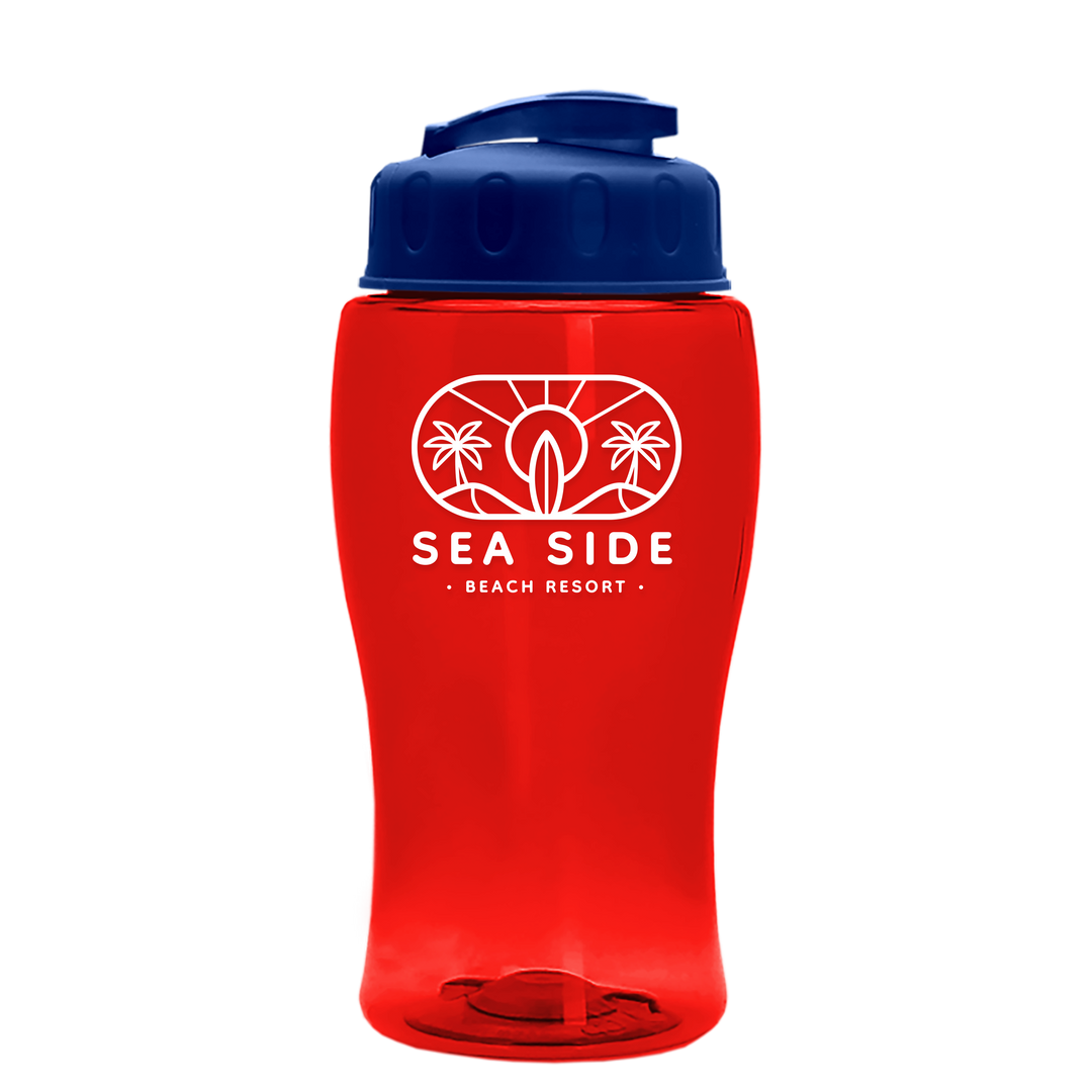 Poly-Pure Jr. - 18 oz. Transparent Bottle with USA Flip
