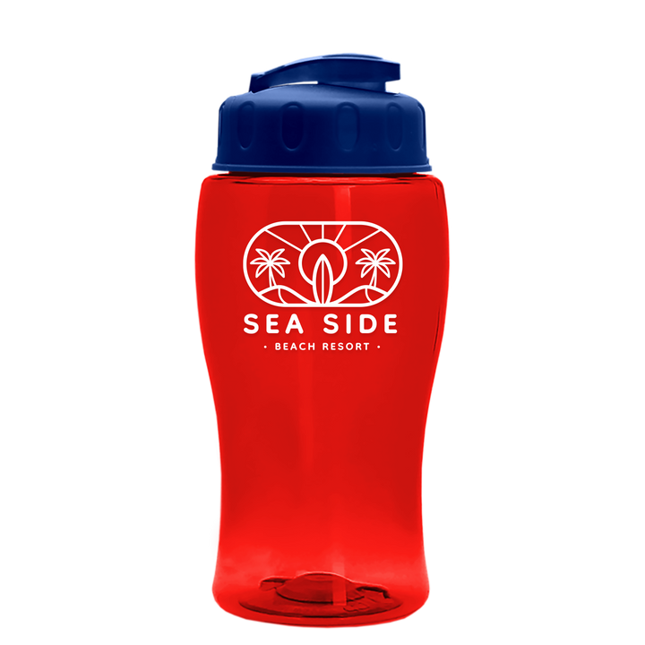 Poly-Pure Jr. - 18 oz. Transparent Bottle with USA Flip