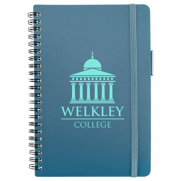 Avignon Repreve® Recycled Hardcover Spiral Notebook with Pen