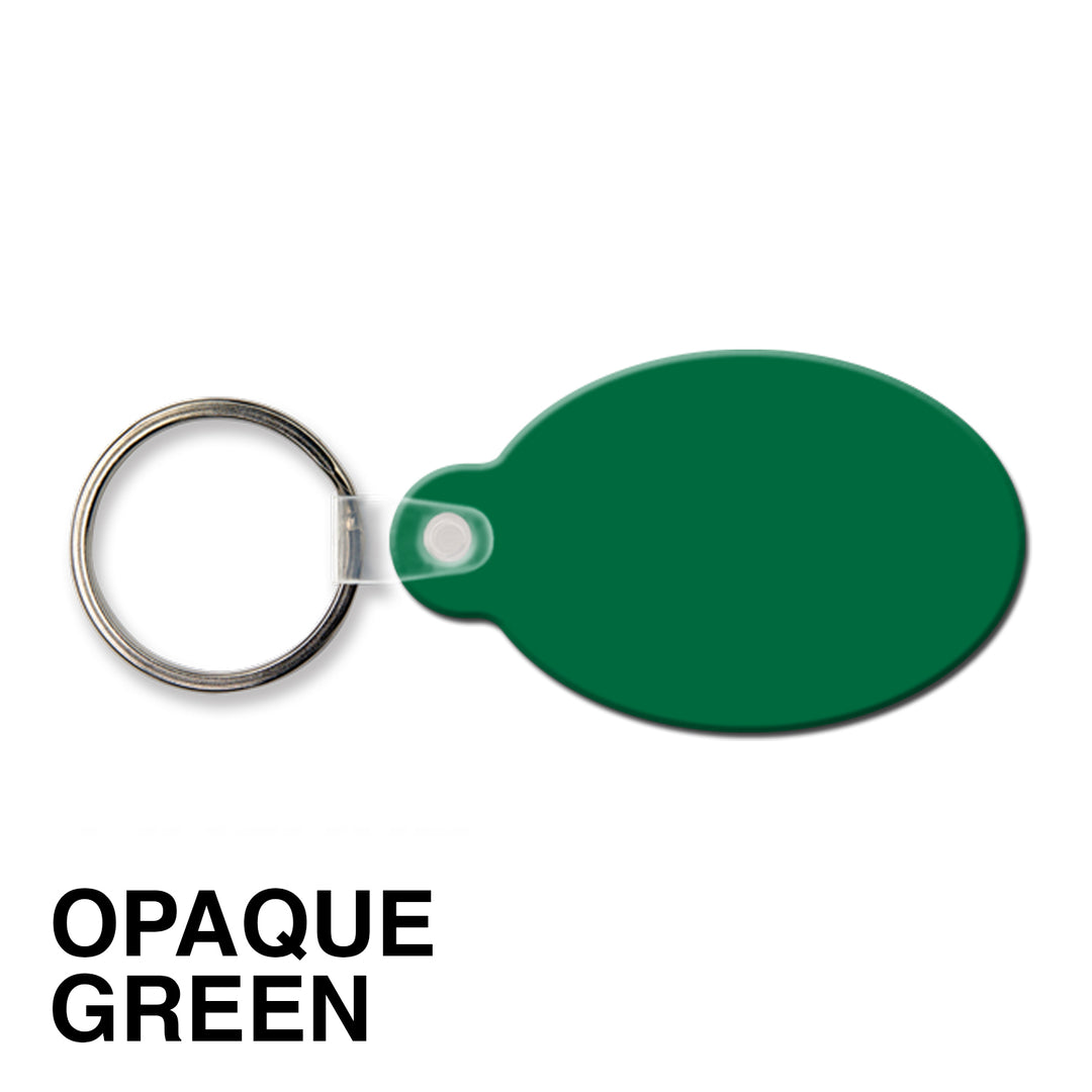 Oval w/Tab Key Tag (Spot Color)