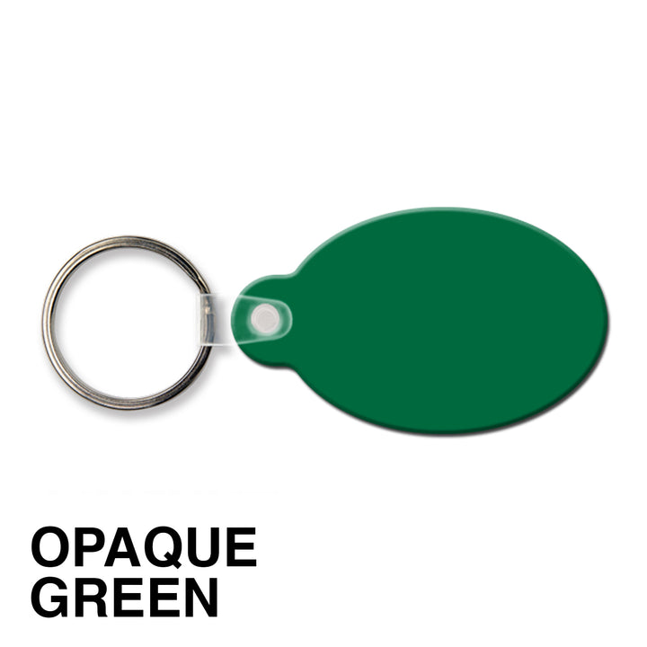 Oval w/Tab Key Tag (Spot Color)