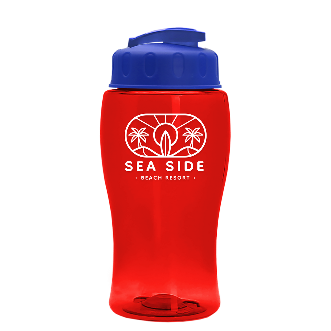 Poly-Pure Jr. - 18 oz. Transparent Bottle with USA Flip